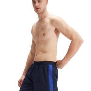 Speedo Hyper Boom Splice 16" Watershort - True Navy/Volcanic Orange/True Colbalt