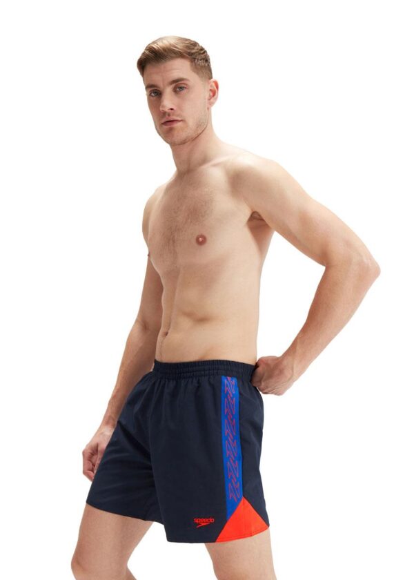 Speedo Hyper Boom Splice 16" Watershort - True Navy/Volcanic Orange/True Colbalt