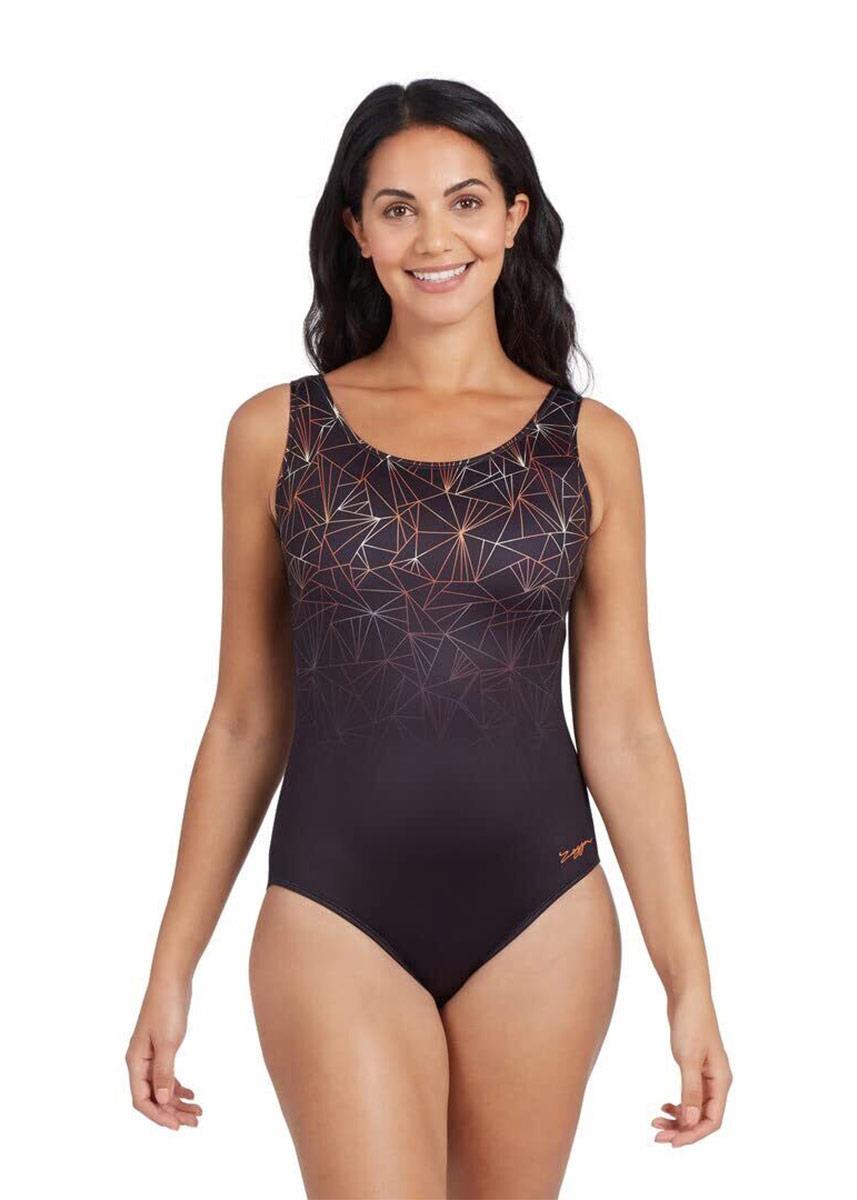 Zoggs Vintage Geo Scoopback (Foam Cups) Swimsuit