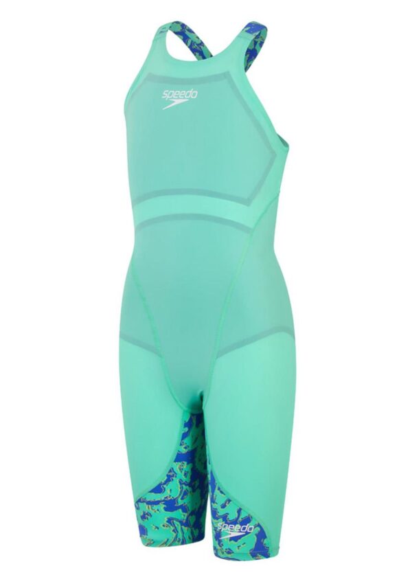 Speedo Fastskin LZR Ignite Openback Kneeskin - Green / Blue