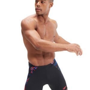 Speedo ECO END+ Splice Mid Jammer - Black/True Colbalt/Volcanic Orange/Hypersonic Blue