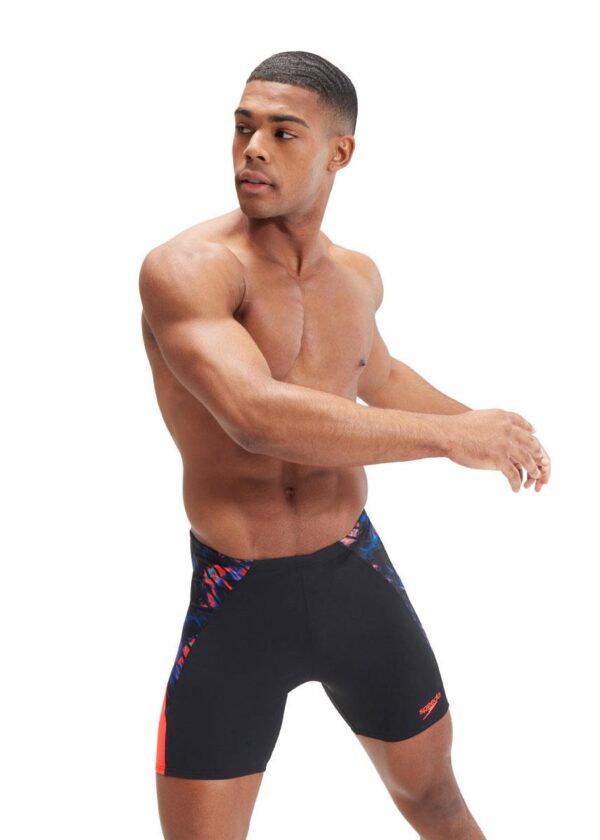 Speedo ECO END+ Splice Mid Jammer - Black/True Colbalt/Volcanic Orange/Hypersonic Blue