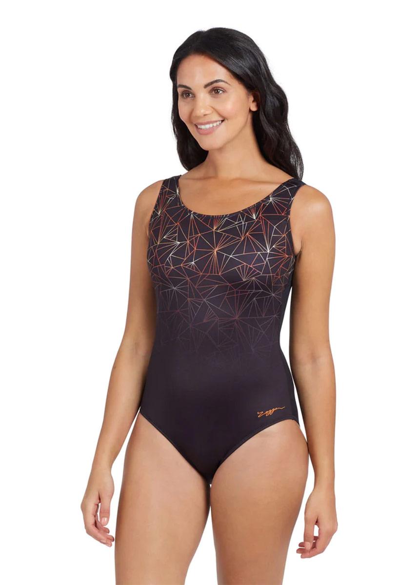 Zoggs Vintage Geo Scoopback (Foam Cups) Swimsuit-584766