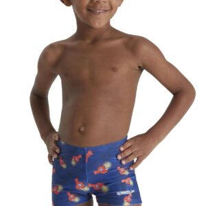Speedo Junior Boys Digital Allover Aquashort - Blue / Orange-0