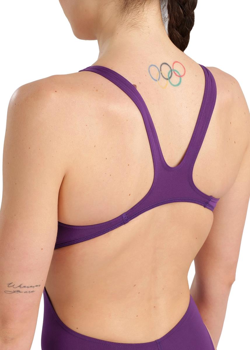 Arena Team Swim Tech Swimsuit - Plum/White-584582
