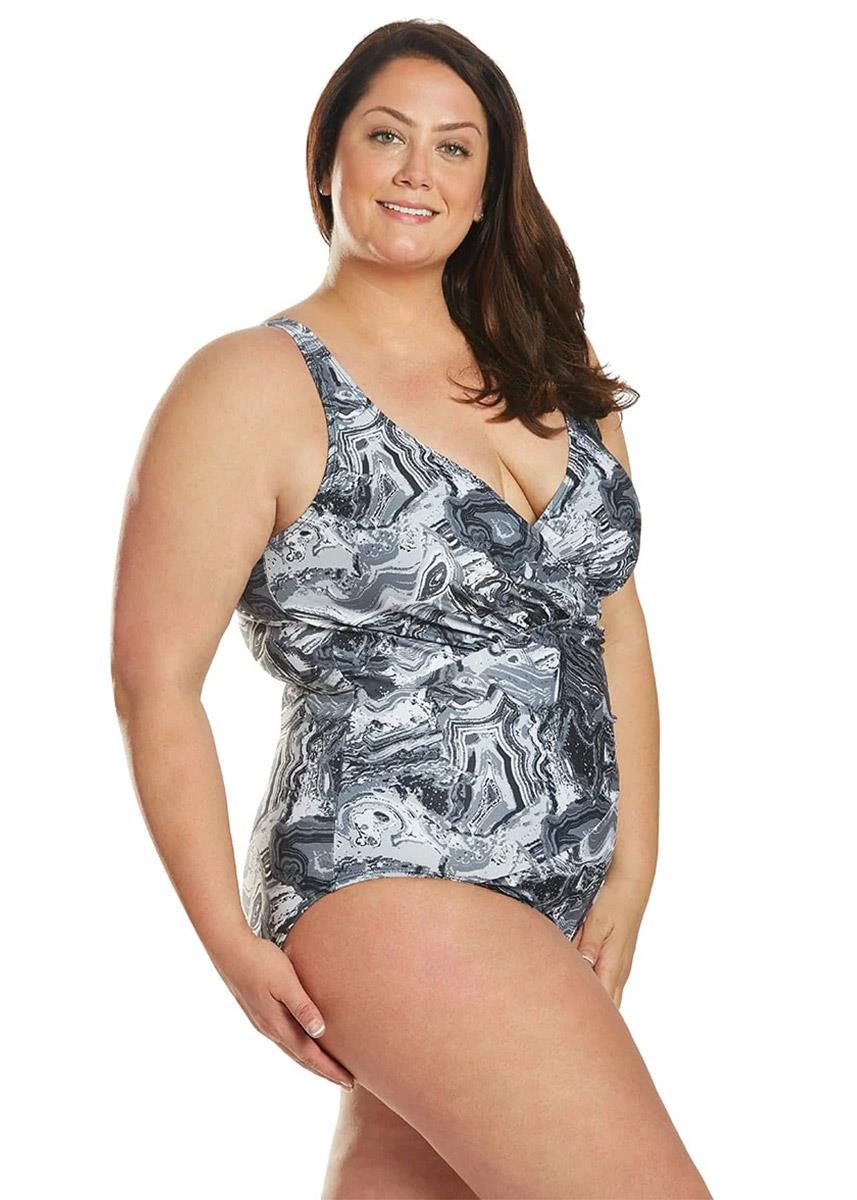 Dolfin Aquashape Desert Storm Ruched Front Swimsuit-590792