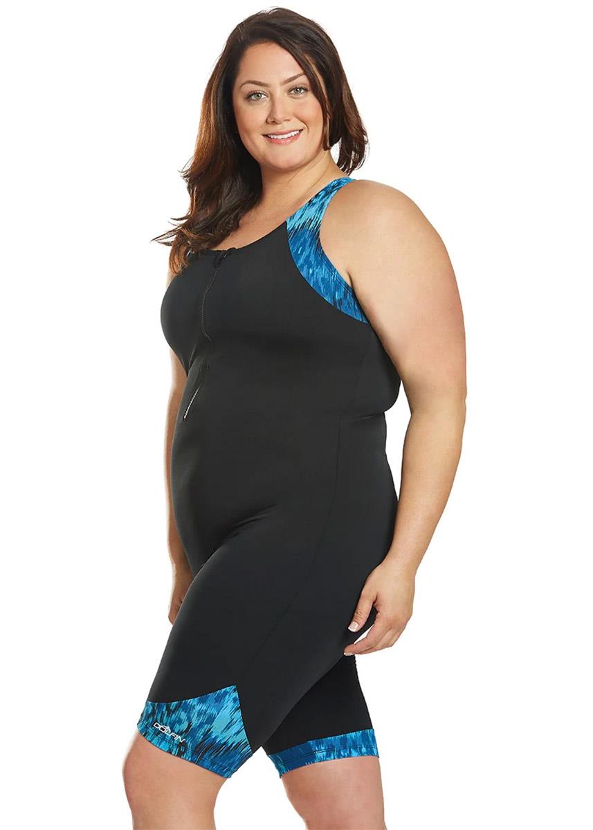 Dolfin Aquashape Arabian Sea Racerback Zip-Front Unitard-591978
