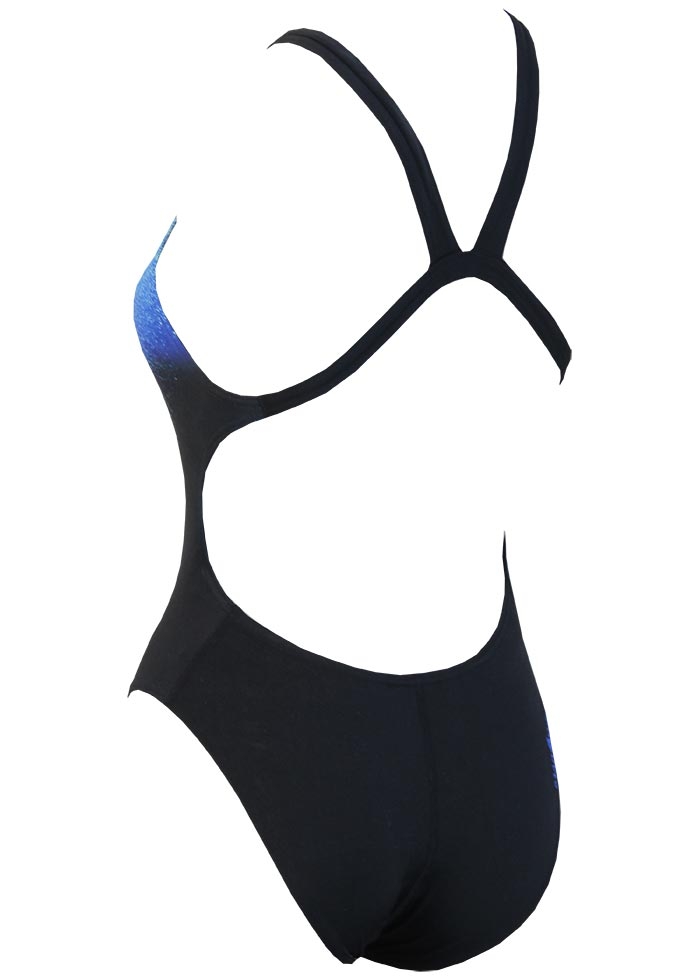 Back view of Mad Wave Women's Matrix Swimsuit - Azure