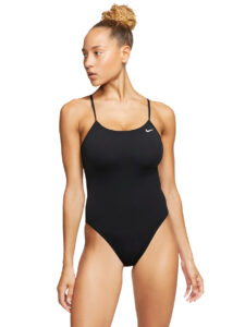 Nike Women's Hydrastrong Solid Cutout One Piece Swimsuit - Black