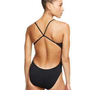Nike Women’s Hydrastrong Solid Cutout One Piece Swimsuit – Black