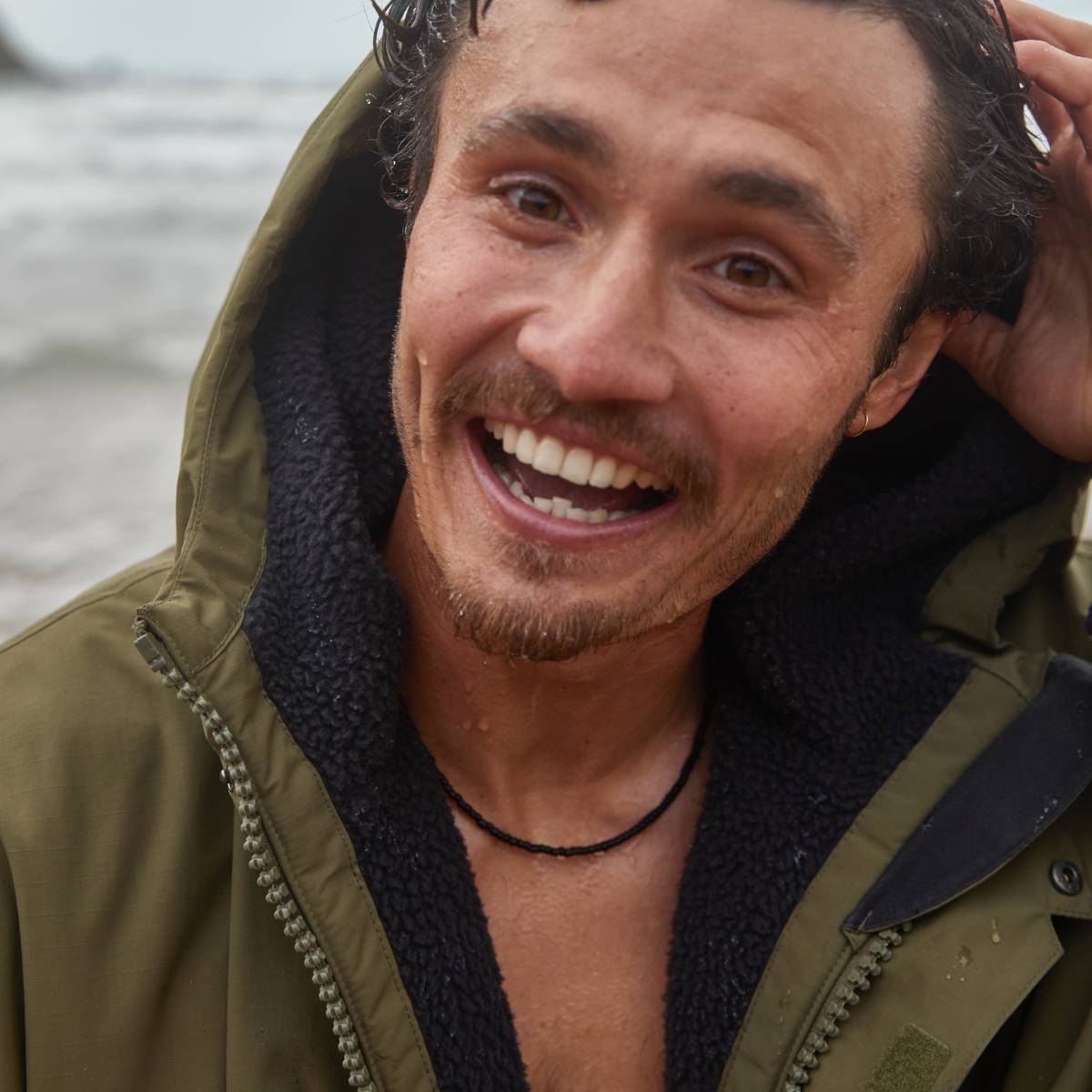 Speedo Therma Change Swim Robe (Parka) - Olive / Black-593943