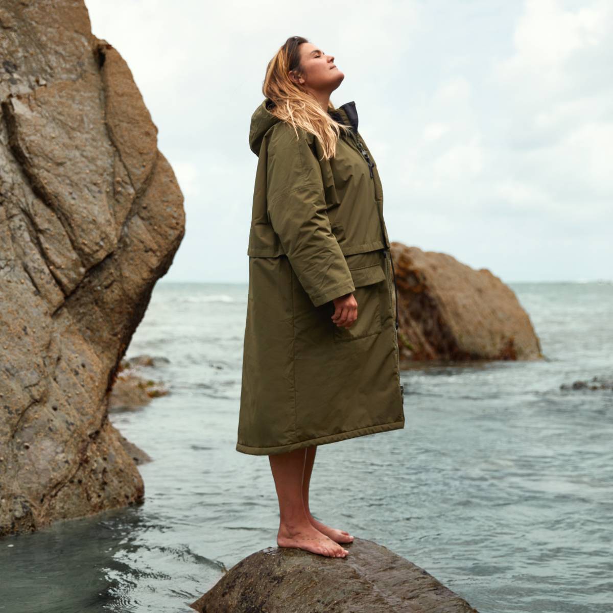 Speedo Therma Change Swim Robe (Parka) - Olive / Black-593945