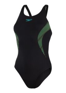 Speedo Placement Muscleback Swimsuit - Black / Blue
