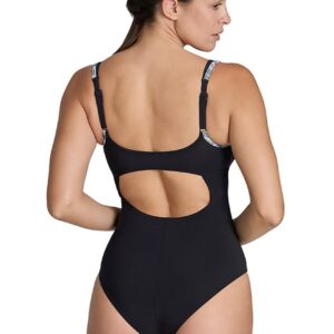 Arena Bodylift Chiara Strap Back Panel Swimsuit – Black/Turquoise/Multi