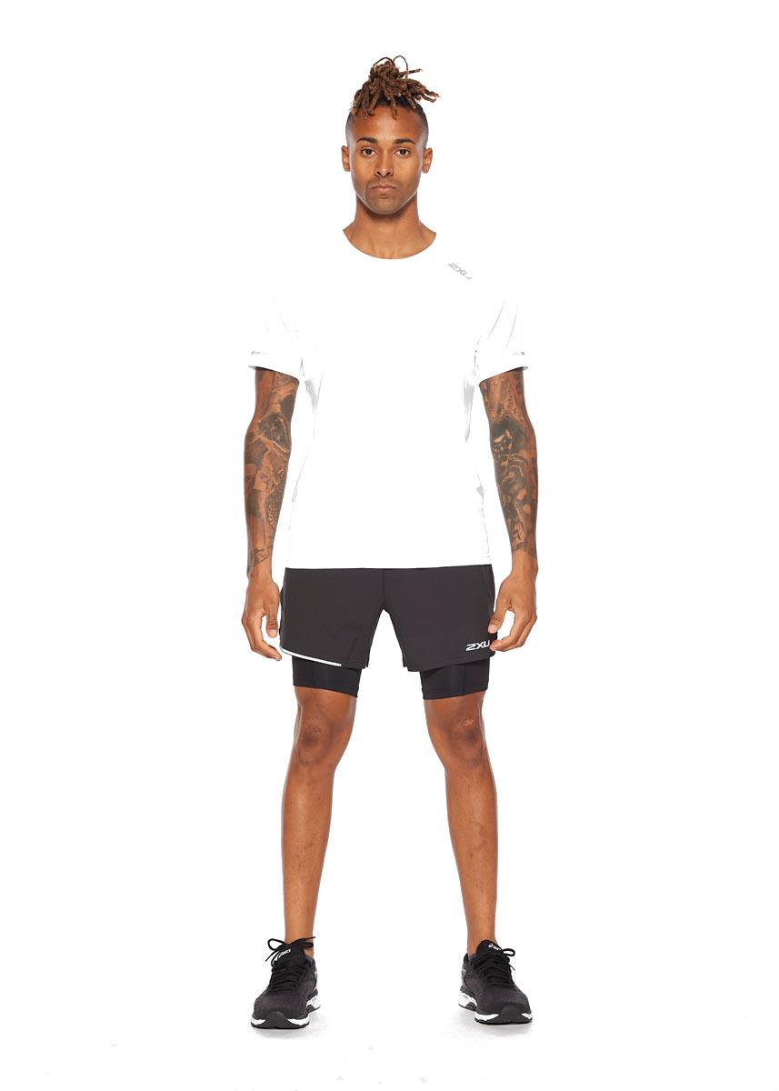 2XU Men's Aero T-Shirt - White -Front view