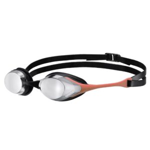Arena Cobra Swipe Mirror Goggles - Silver/Coral-0