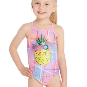 Zoggs Girls Pine Time Crossback Swimsuit