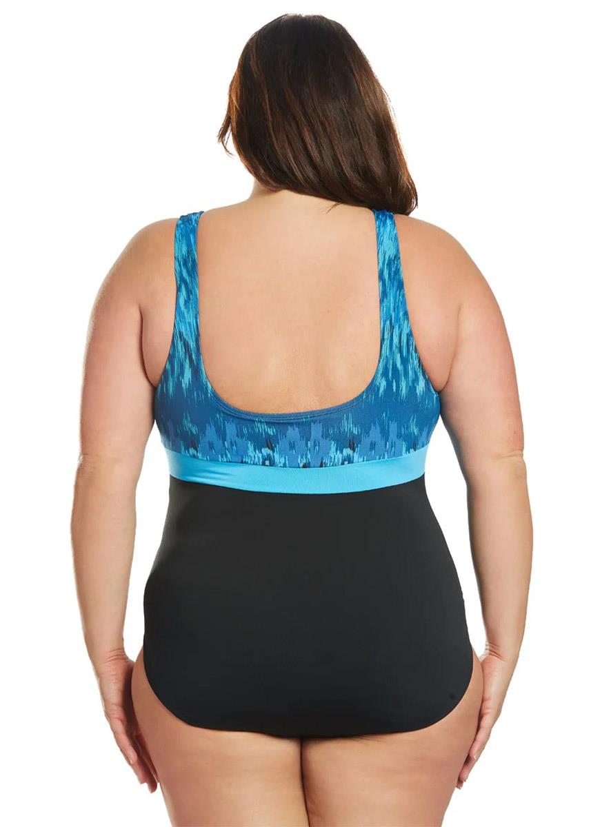 Dolfin Aquashape Printed Moderate Scoop Back Swimsuit-brand