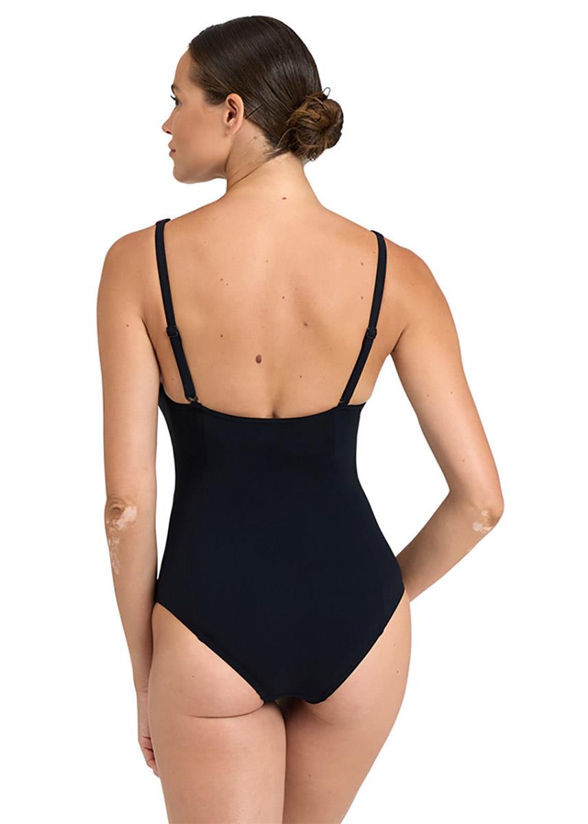 Arena Bodylift Isabel Light Cross Back Swimsuit - Black/Rose Violet-brand