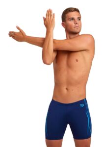 Arena Mens Feather Swim Mid Jammers - Navy Blue