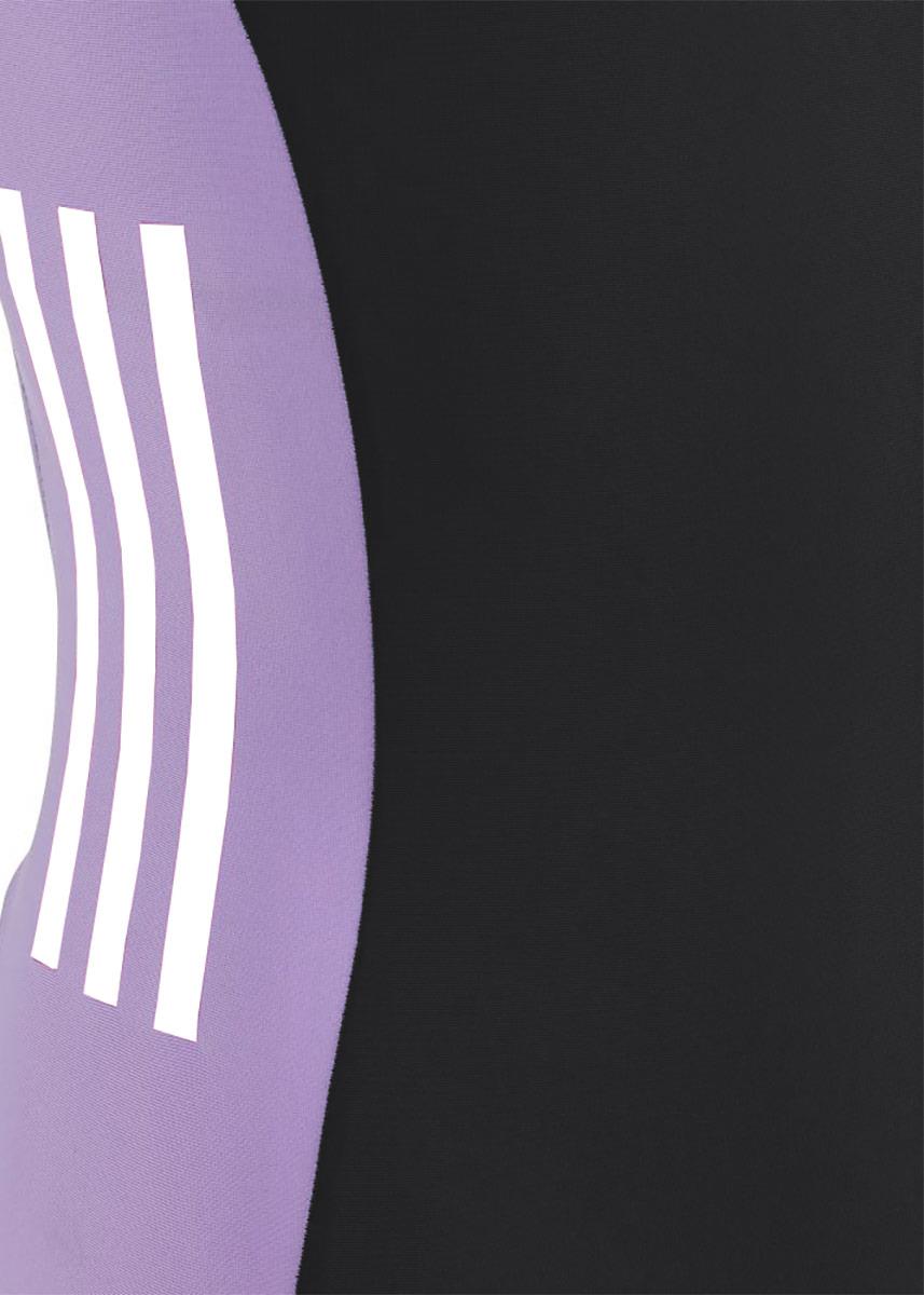 Adidas Girls Cut 3-Stripe Swimsuit Black/Violet/White-591989