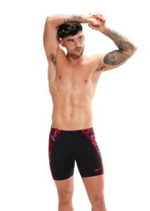 Speedo ECO END+ Splice Mid Jammer - Black/ Fed Red/ White