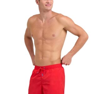 Arena Mens Icons Solid Boxer Swim Shorts - Red-0