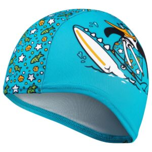 Speedo Printed Polyester Cap - Blue/Green-0