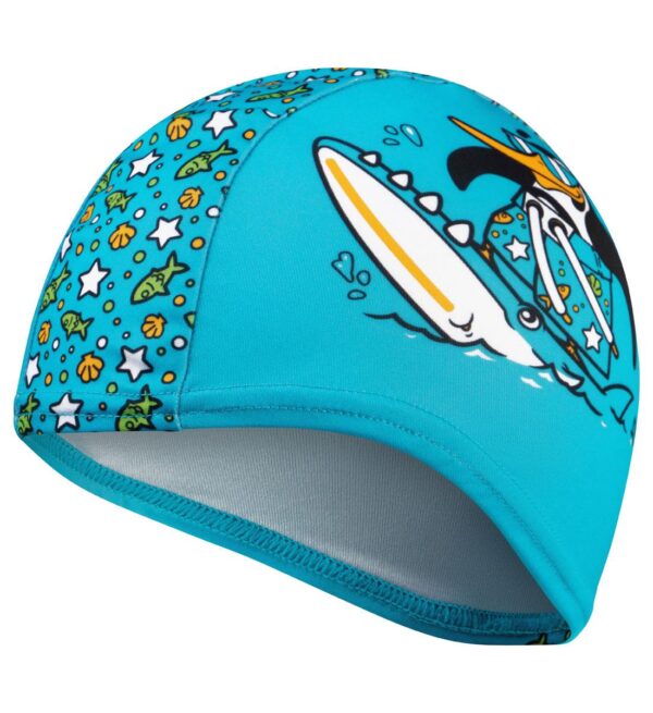 Speedo Printed Polyester Cap - Blue/Green-0