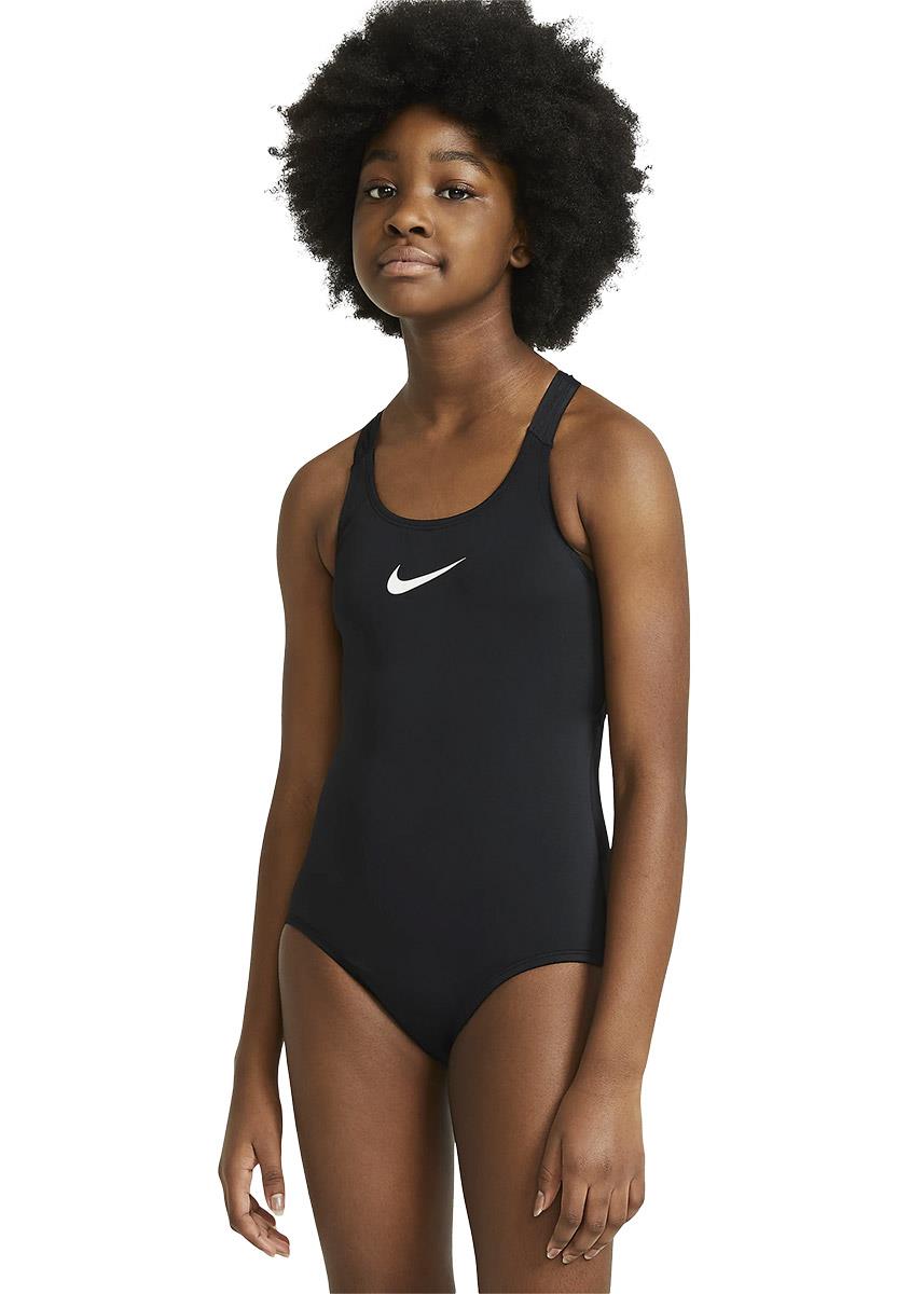 Nike Essential Girls Racerback One Piece Swimsuit - Black
