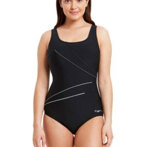 Zoggs Macmasters Scoopback Swimsuit - Grey/Green