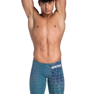 Front view of Arena Powerskin Carbon Air² Caimano Limited Edition Jammer - Abyss Caimano