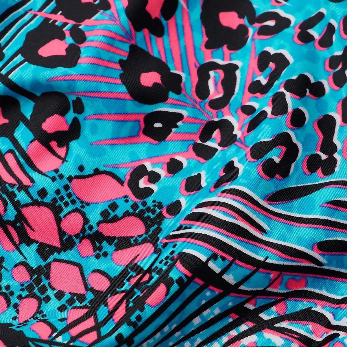 Speedo Womens Logo Deep U-Back Swimsuit - Blue / Pink-594045