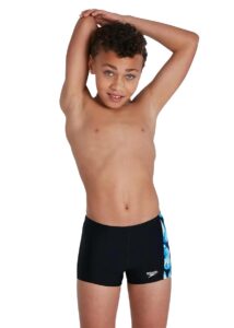 Speedo Boys Allover Panel Aquashort - Black / Blue