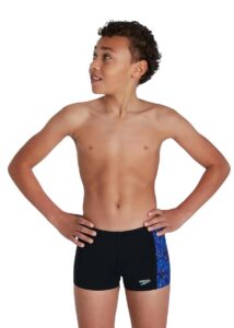 Speedo Boys Digi Panel Aquashort - Black / Blue