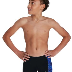 Speedo Boys Digi Panel Aquashort - Black / Blue-0