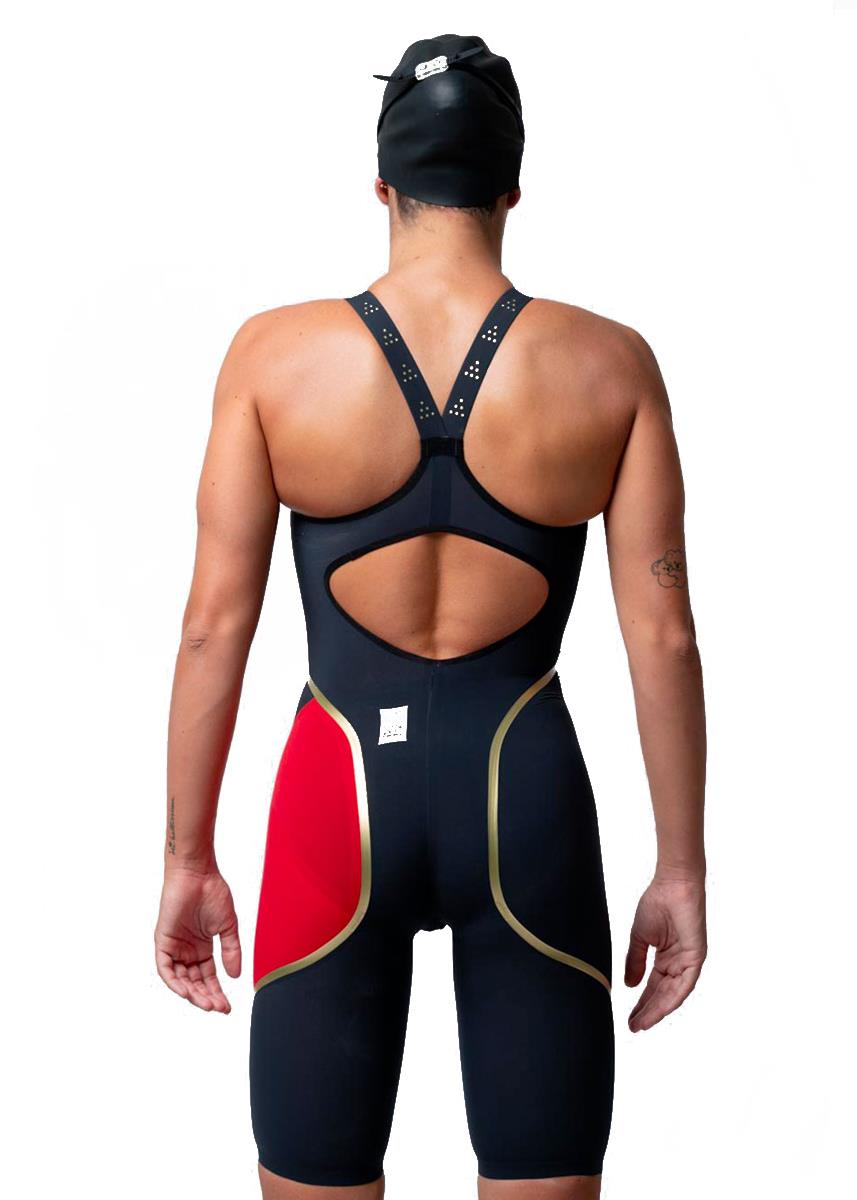 Akron Venom Hero Womens Openback Kneesuit - Dark Blue / Red-brand