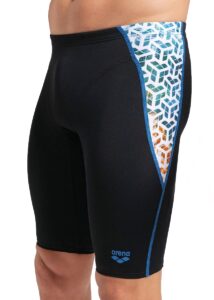 Arena Mens Planet Water Swim Jammer - Black / White Multi