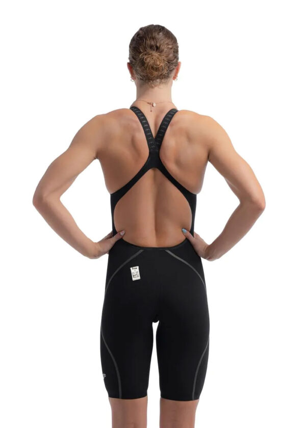 Speedo Fastskin LZR Pure Intent 2.0 Openback Kneeskin – Black / Iridescent