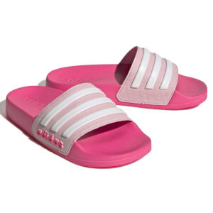Adidas Kids Adilette Sliders - Pink/White-0