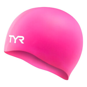 TYR Silicone Wrinkle-Free Swim Cap - Fl Pink