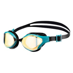 Arena Air-Bold Swipe Mirror Goggles - Yellow Copper/Green Lake