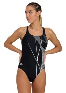 Arena Branch Print Pro Swimsuit - Black / White