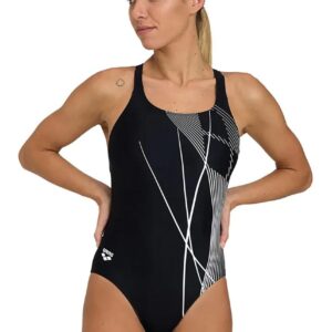Arena Branch Print Pro Swimsuit - Black / White