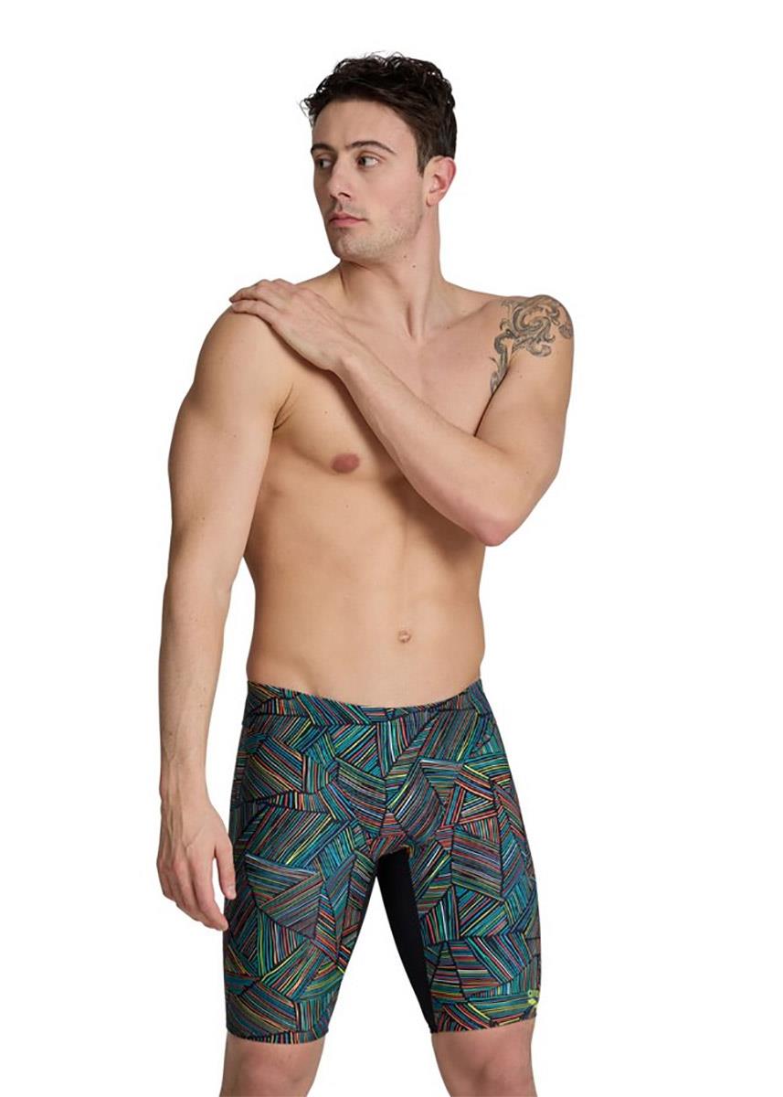 Arena Overview Swim Jammer - Black / Black Multi-597079
