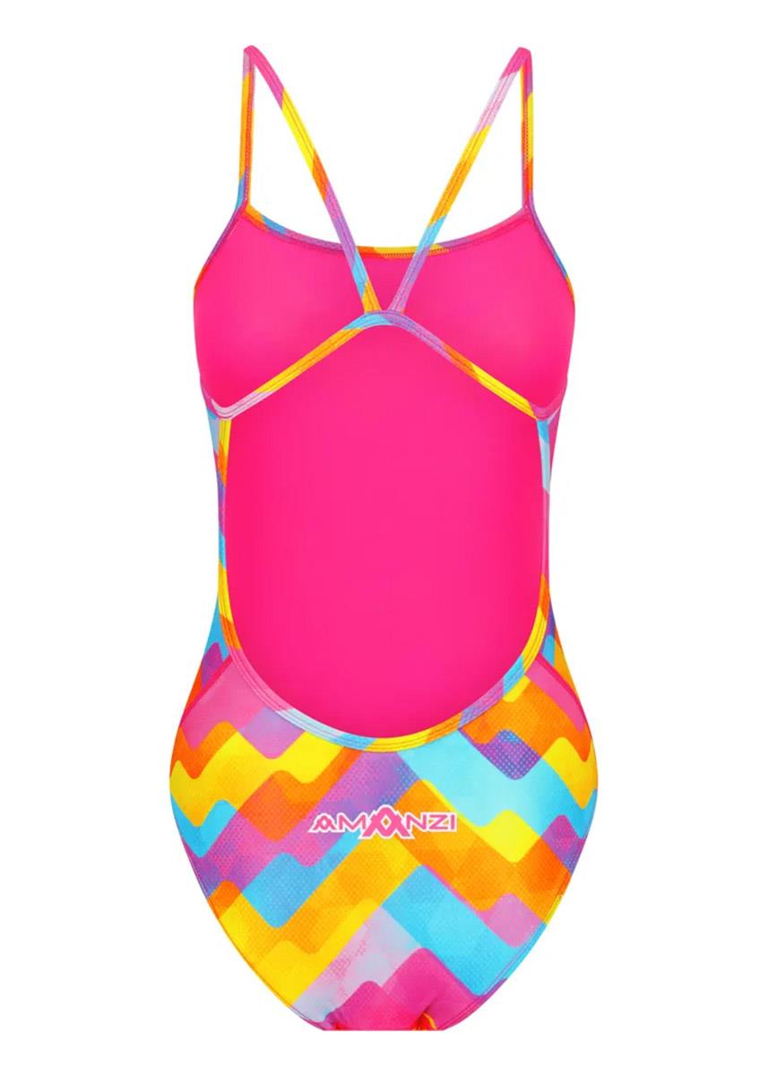 Back view of AMANZI Prism Pulse Pro Back Swimsuit