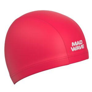 Mad Wave Adult Lycra Swim Cap - Red-0