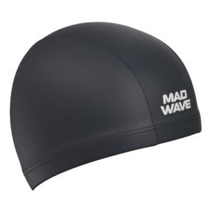 Mad Wave Adult Lycra Swim Cap - Black-0