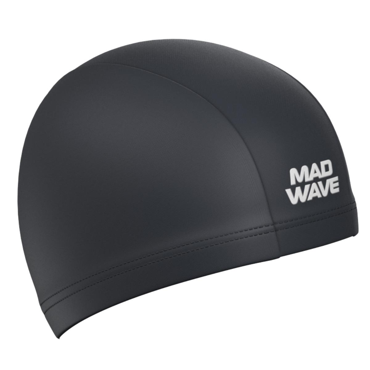 Mad Wave Adult Lycra Swim Cap - Black-0