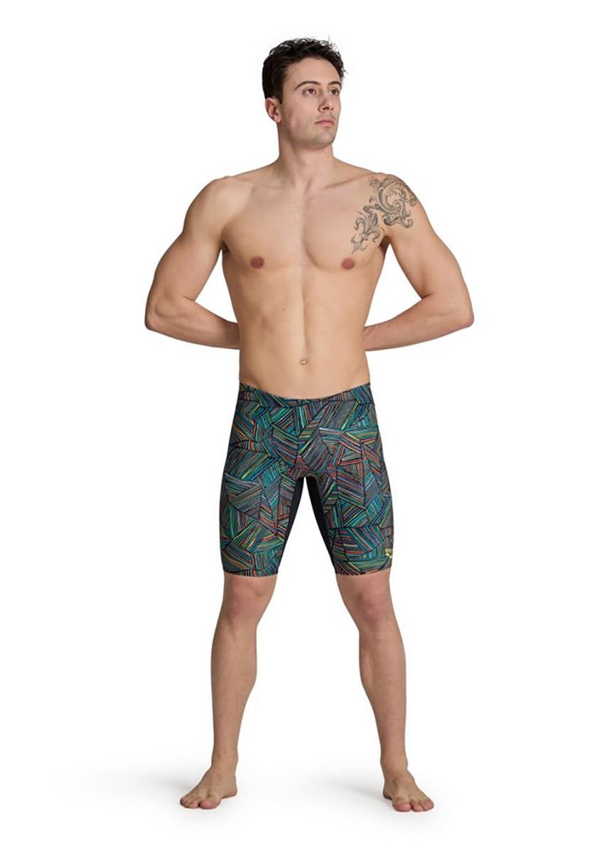 Arena Overview Swim Jammer - Black / Black Multi-597084